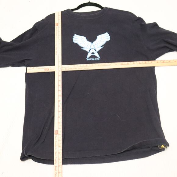 Avirex Blue T-shirt with raised logo size XL - Picture 4 of 7